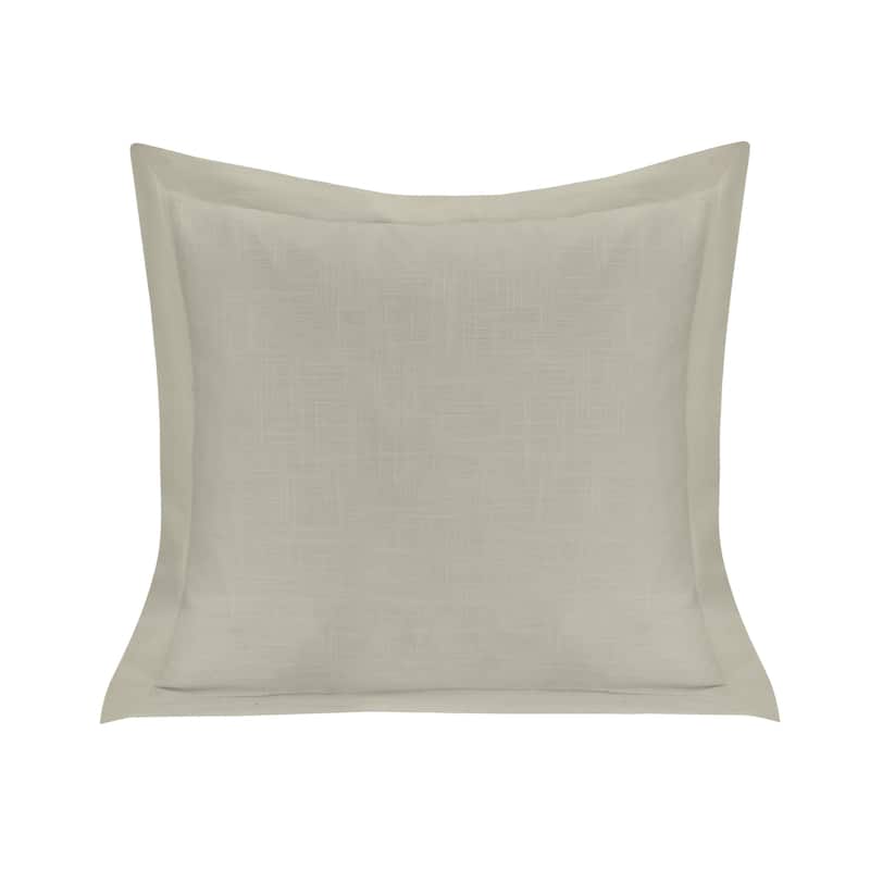 HiEnd Accents Luna Single Flanged Washed Linen Pillow, 20"x20"