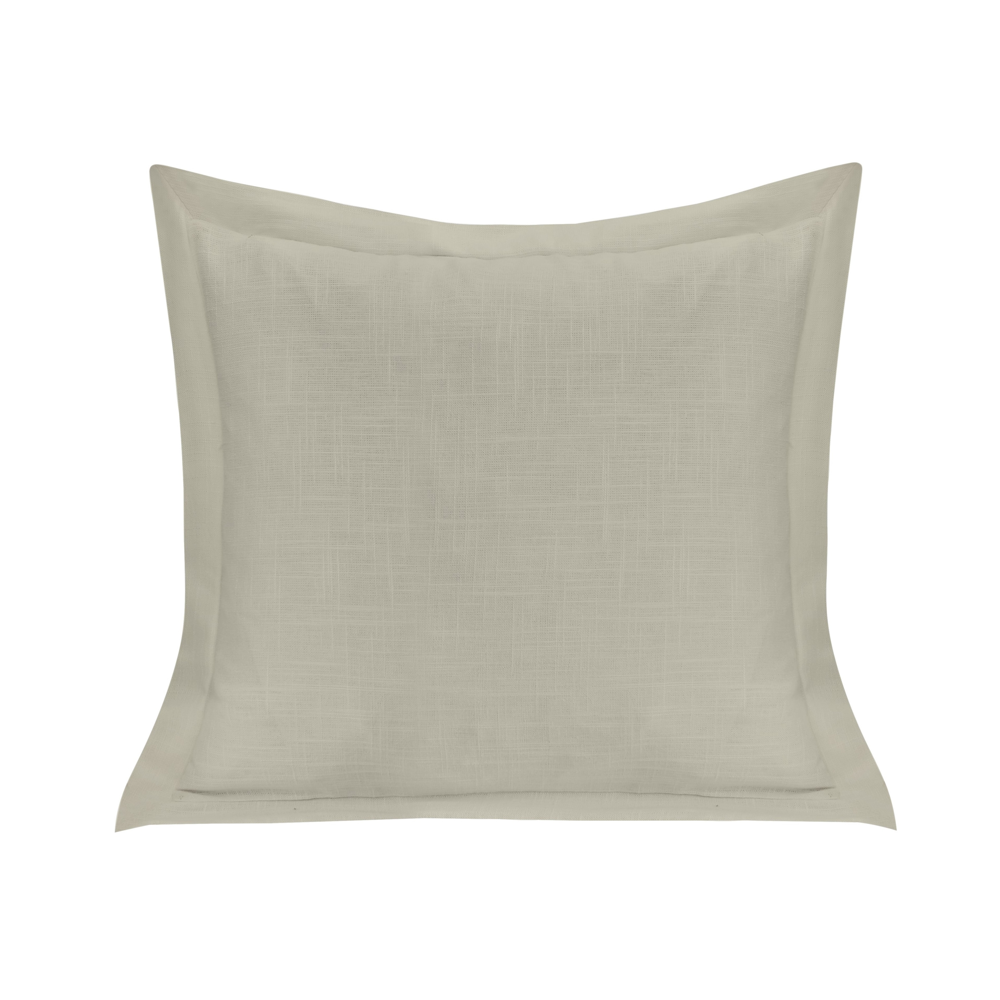 HiEnd Accents Luna Single Flanged Washed Linen Pillow, 20"x20"