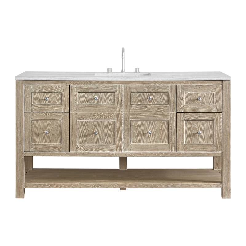 Breckenridge 60" Single Vanity, Whitewashed Oak - 60S