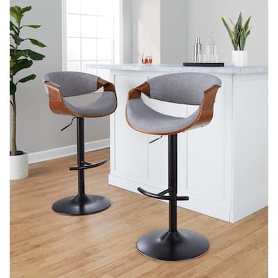 Carson Carrington Sauda Adjustable Bar Stool with Rounded T Footrest (Set of 2)