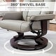 preview thumbnail 4 of 7, HOMCOM Swivel Recliner Chair and Ottoman, Faux Leather Reclining Chair with High Back