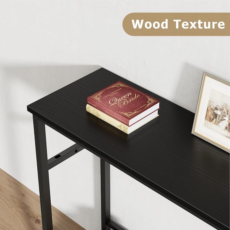 Narrow and Thin Sofa Table with Adjustable Shelves