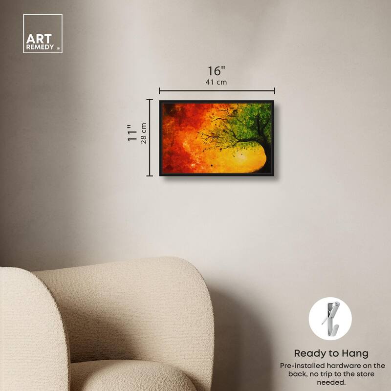 Fire and Ice Tree I Canvas by Art Remedy