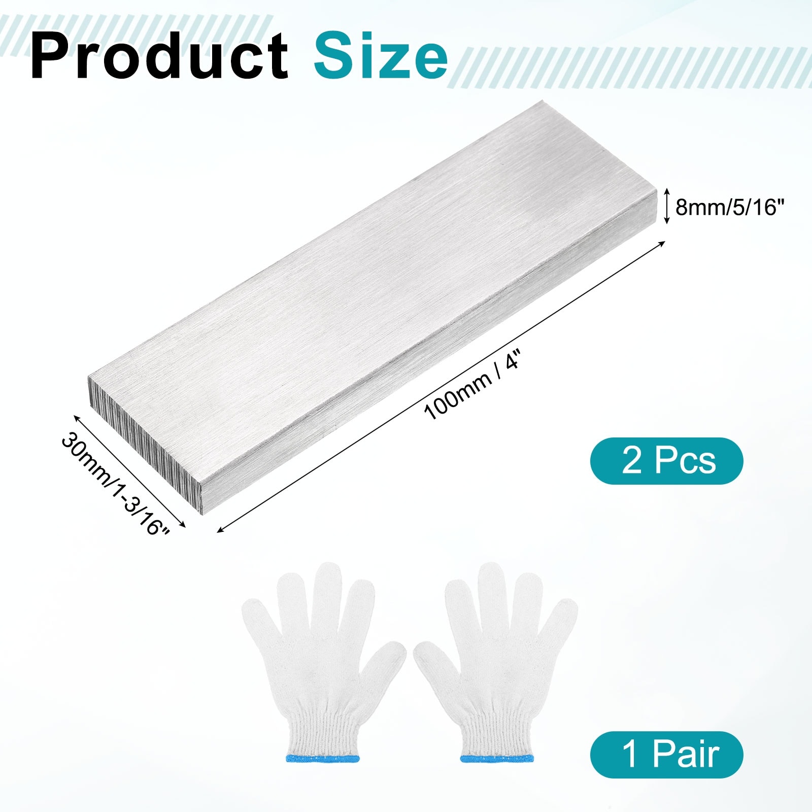 Stainless Steel Flat Bar Brushed Finish Trim Strips Sheets for Kitchen DIY Craft Making