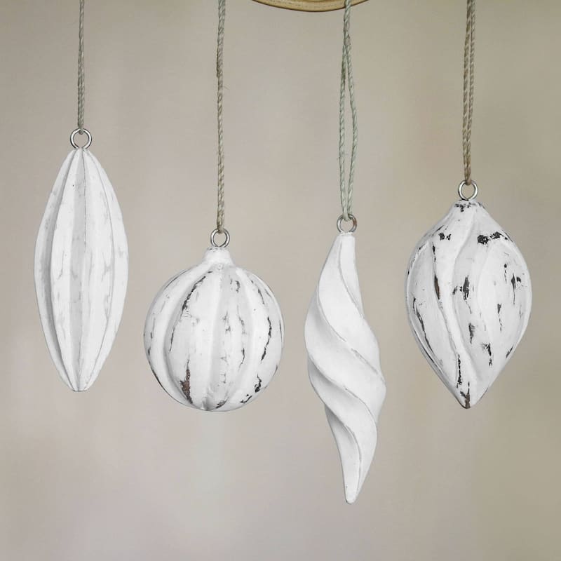 Novica Handmade Holiday Ambassadors Wood Ornaments (Set Of 4) - 1.8D and 1.4 D