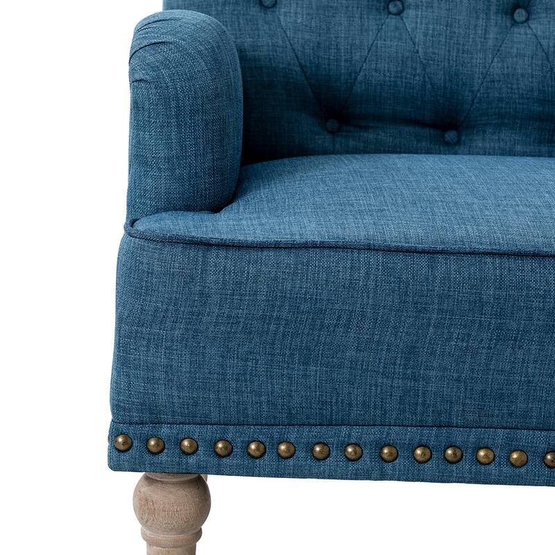 Geltrude Traditional Upholstered Accent Chair with Button Tufted Back Set of 2 by HULALA HOME