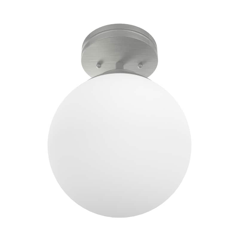 Hunter Hepburn 1-Light Flush Mount Ceiling Light - Bedroom, Bath, Entry, Hallway - Damp-Rated - Vintage, Globe Light