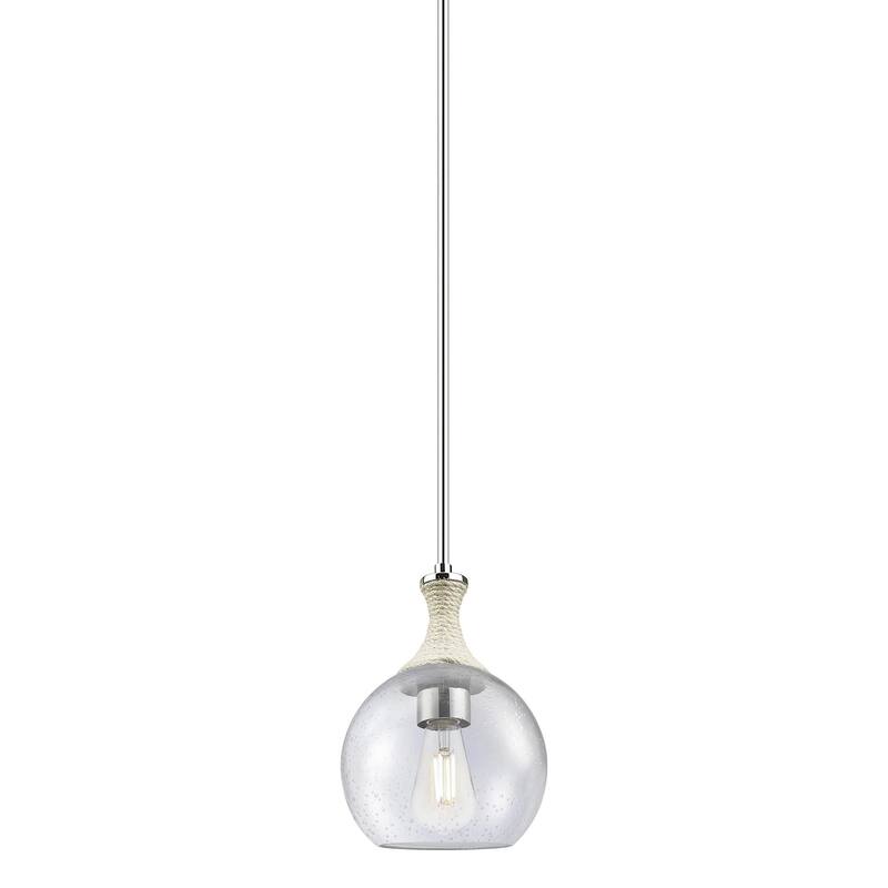 Innovations Lighting 415-1SR-12-8 Astor Pendant Astor 8" Wide Mini - Polished Nickel / Seedy
