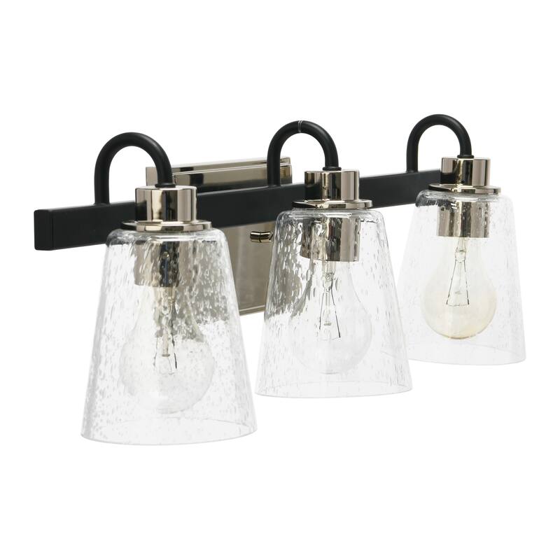 Robert Stevenson Lighting Jameson - Metal Seedy Glass Vanity Light