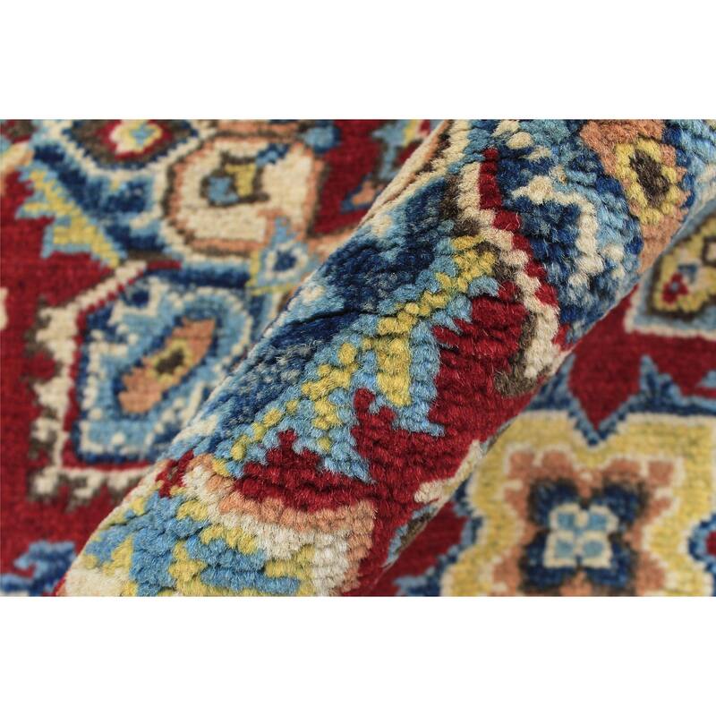 Bohemian Kazak Sidney Red/Beige Wool Rug - 2'9'' x 4'2''