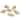 Cones and Acorns Gold Glass Christmas Tree Ornament Set of 6 - 6.3 х 5 х 1.4"