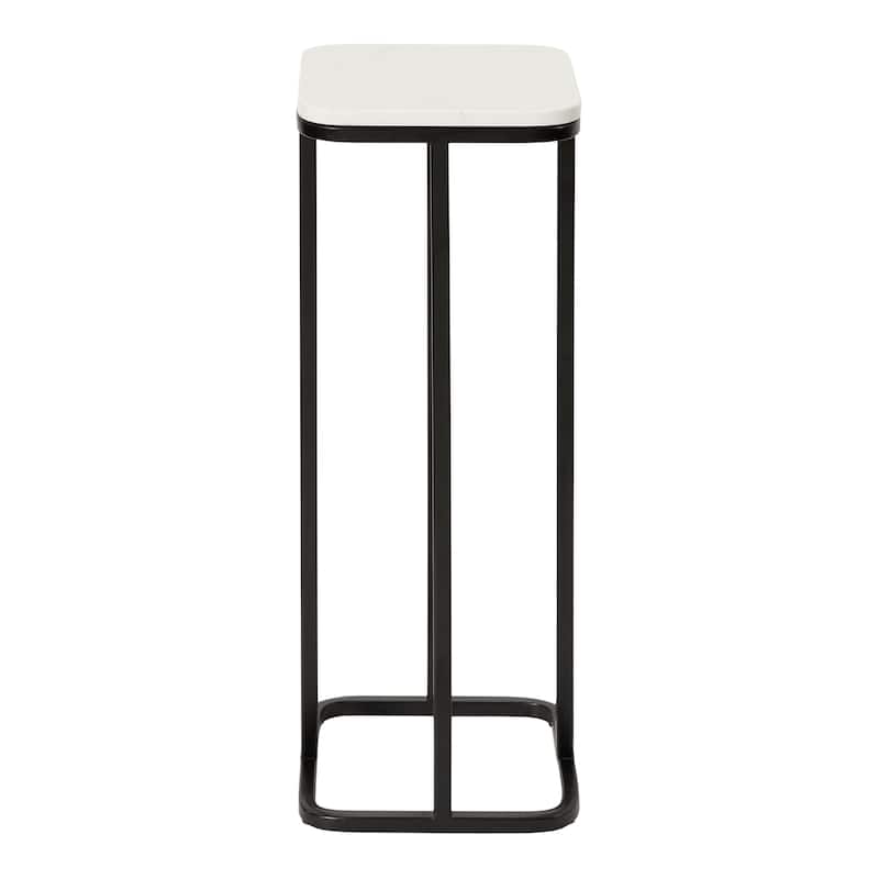 Kate and Laurel Credele Marble and Metal Drink Table