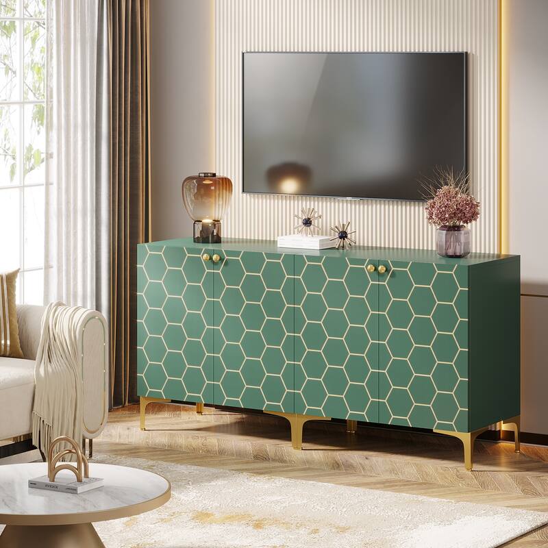 31.5'' Modern Accent Storage Cabinet for Living Room Kitchen (Set of 2 )