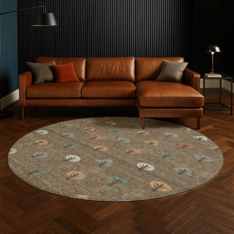 Machine Washable Indoor/ Outdoor Modern Mulvane Chantille Rug