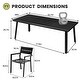 preview thumbnail 20 of 18, 7/9/11/13-Piece Set Outdoor Aluminum Dining Table with Umbrella Hole and Stackable Chairs