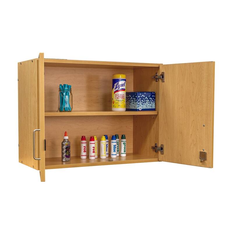 Tot Mate 2-Level Wall Cabinet; 30" x 14.5" x 22.5", Ready-To-Assemble - Maple