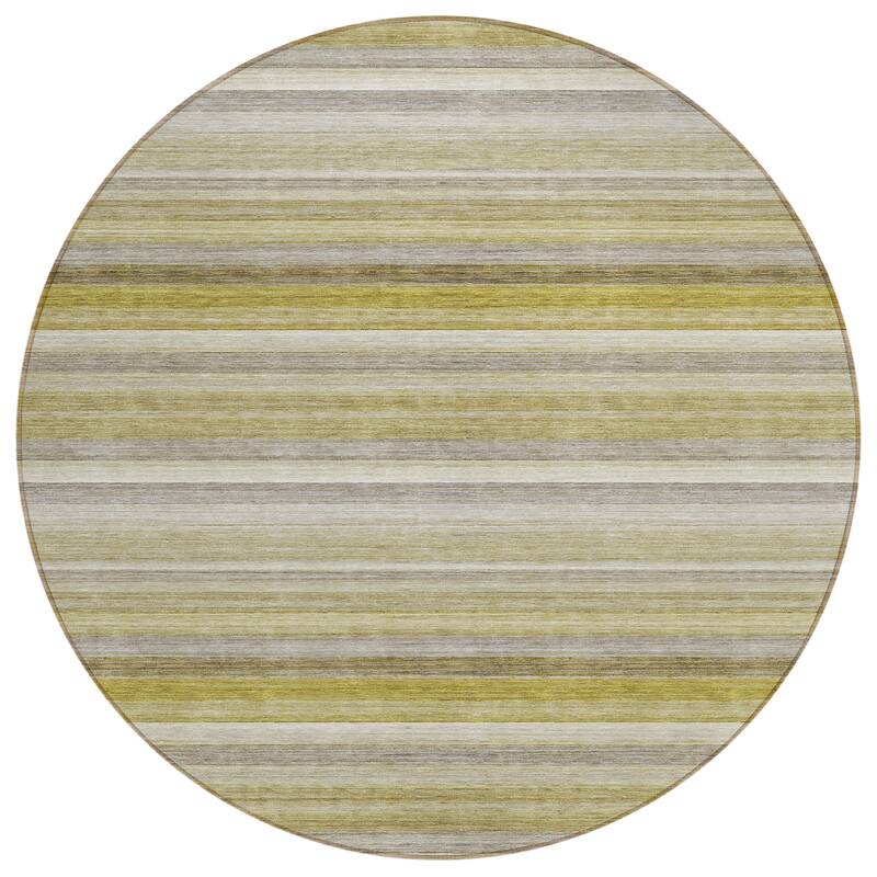 Machine Washable Indoor/ Outdoor Ombre Stripes Chantille Rug