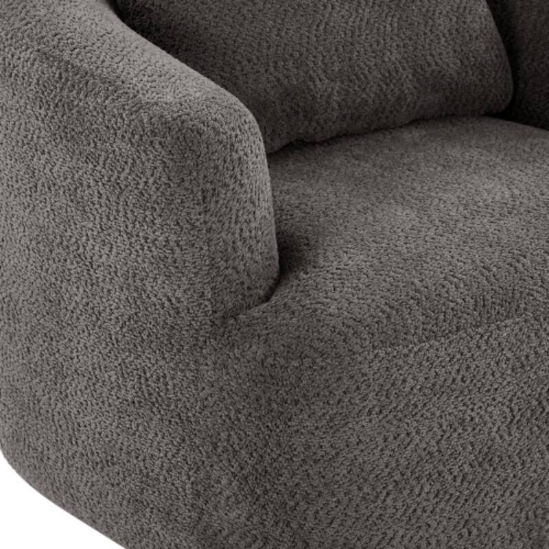 360° Swivel Accent Chair with Throw Pillow by Harper&Bright Designs