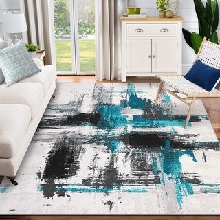 GlowSol Modern Stylish Abstract Graffiti Printed Area Rug - Bed Bath ...