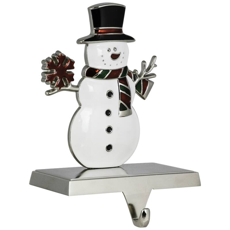 Smiling Snowman Christmas Stocking Holder - 6"