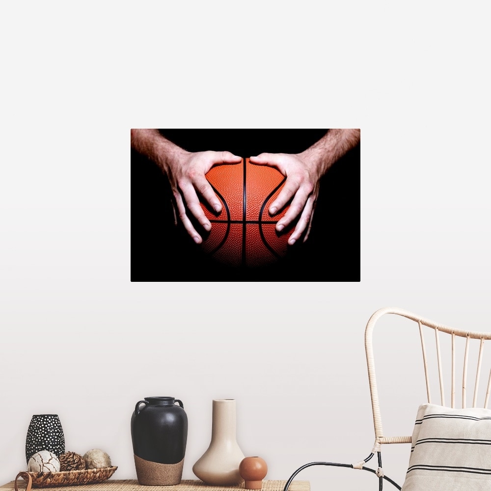 Shop Hands Holding A Basketball Poster Print Overstock 16472679
