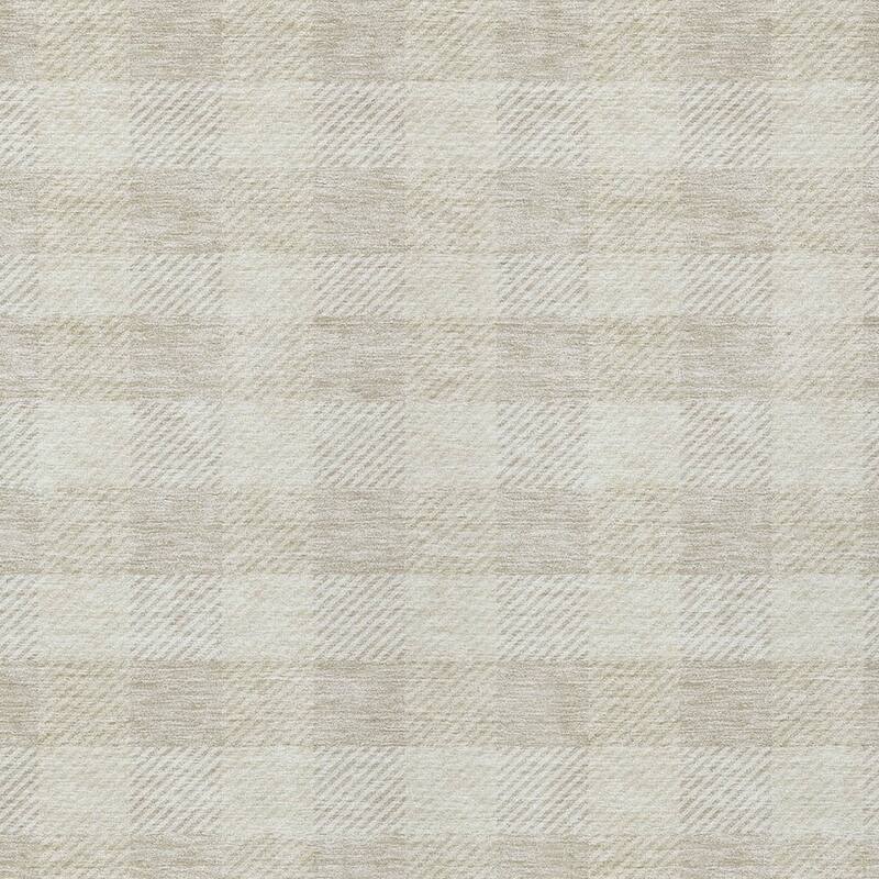HomeRoots Plaid Transitional Rectangle Outdoor Rug