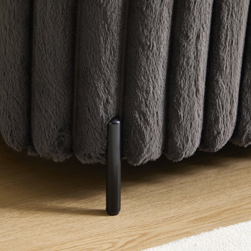 Flip Top Storage Bench End of Bed Bench Entryway Bench Window Bench Charcoal Indoor Bench with Metal Legs