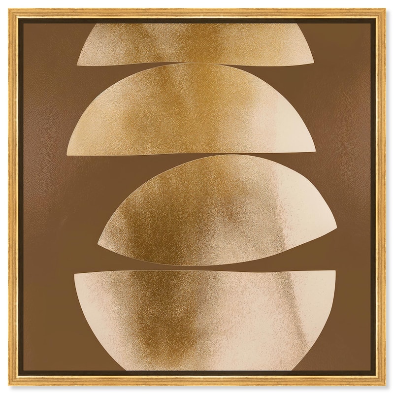 Golden Crescents II Canvas by Art Remedy - 40" x 40" - Gold
