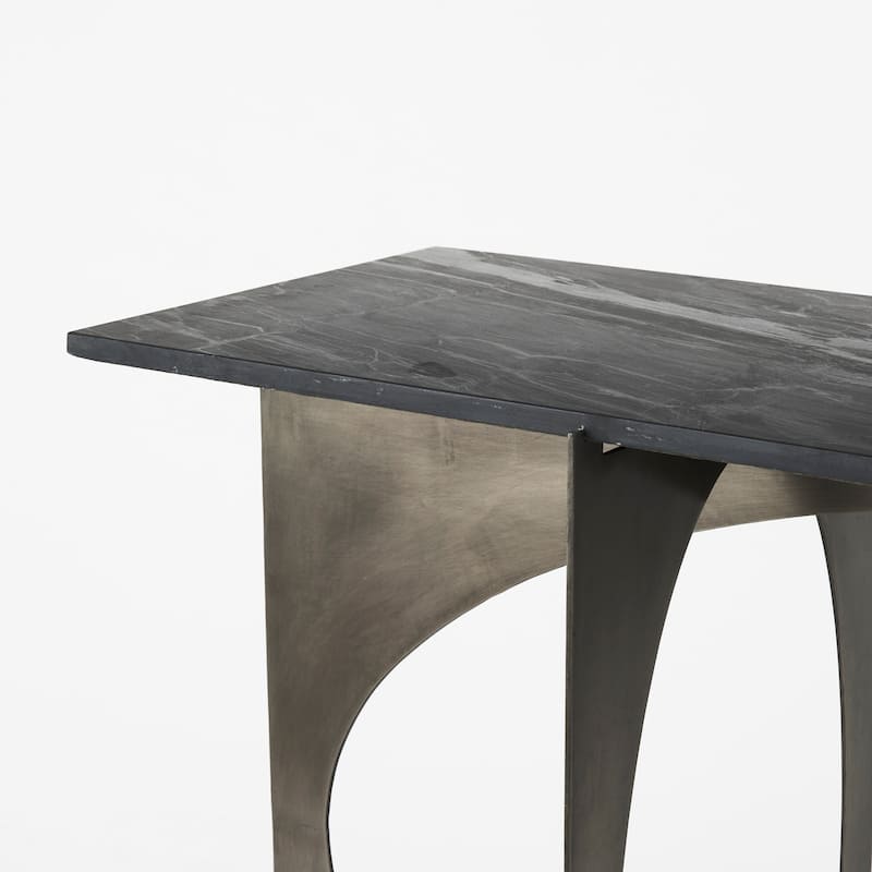 Reinhold Round Marble Top w/ Metal Base Coffee Table