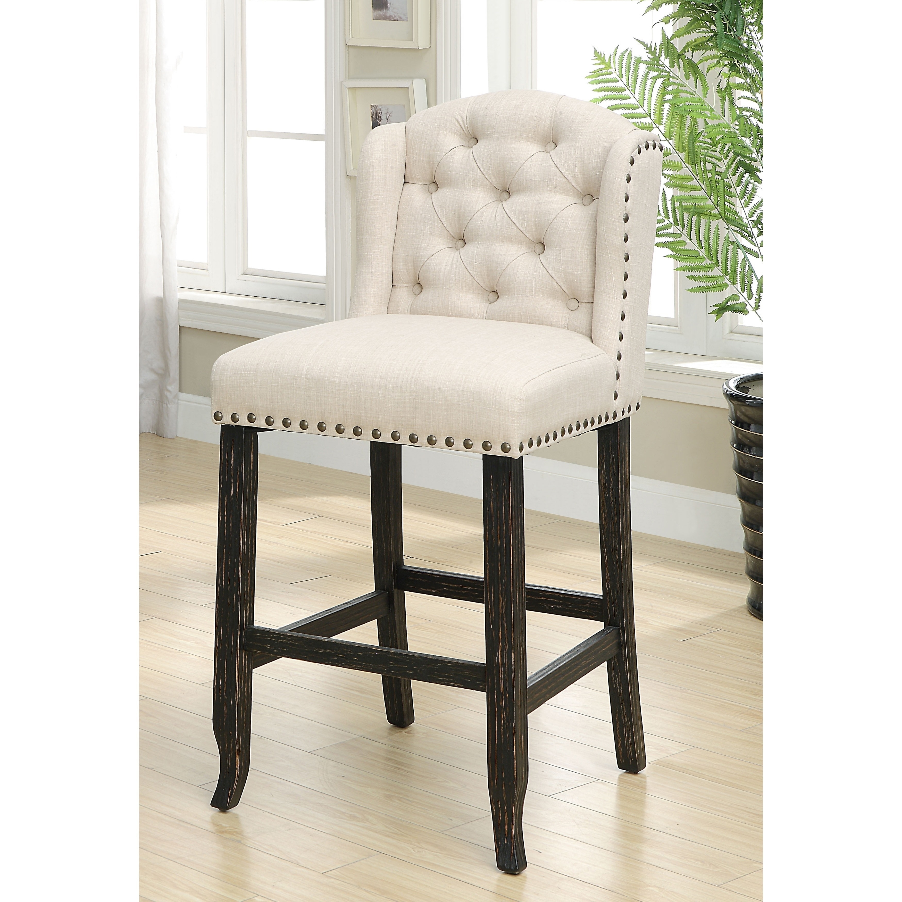 Tufted best sale bar chairs