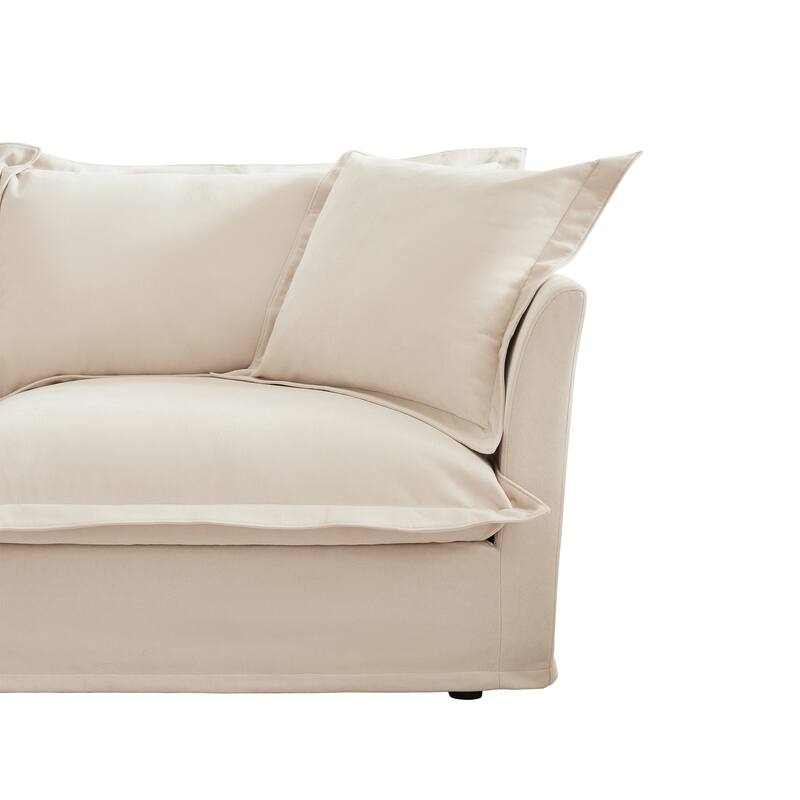83.4″ Chenille Modular 3-Seater Sofa with Washable Covers & 300 lb Capacity