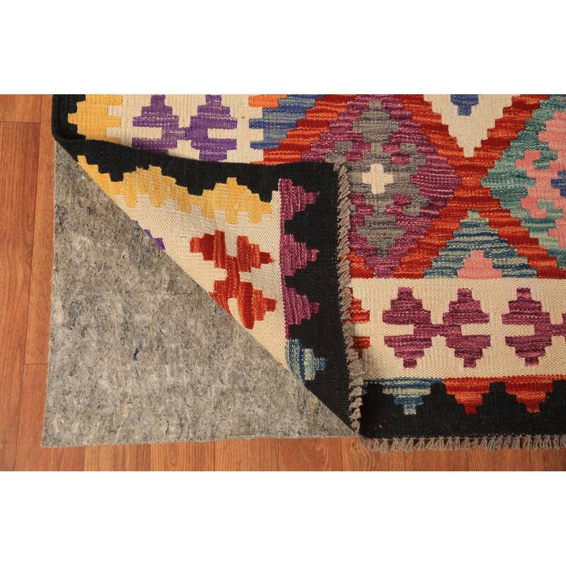 South Western Style Kilim Oriental Area Rug Handmade Wool Carpet - 8'5"x 11'2"