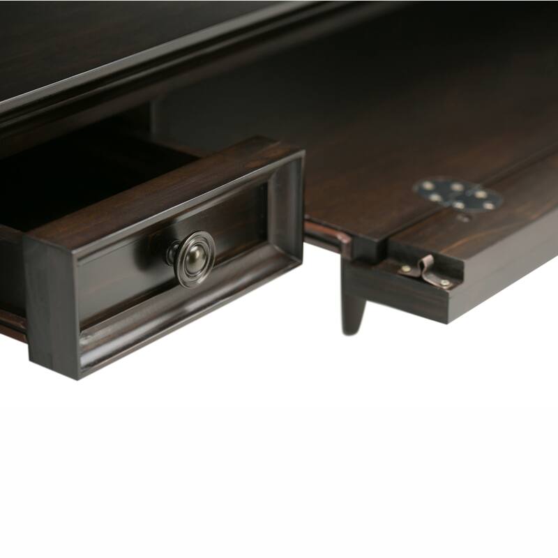 WYNDENHALL Halifax SOLID WOOD Transitional 54 inch Wide Desk in Hickory Brown