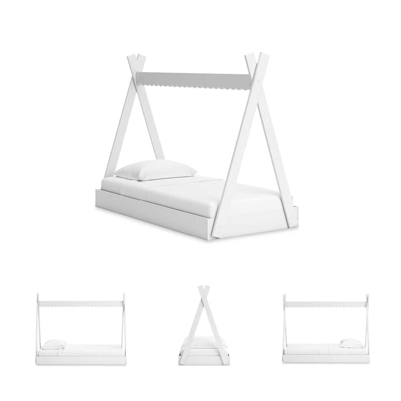 Signature Design by Ashley Hallityn White Twin Tent Bed