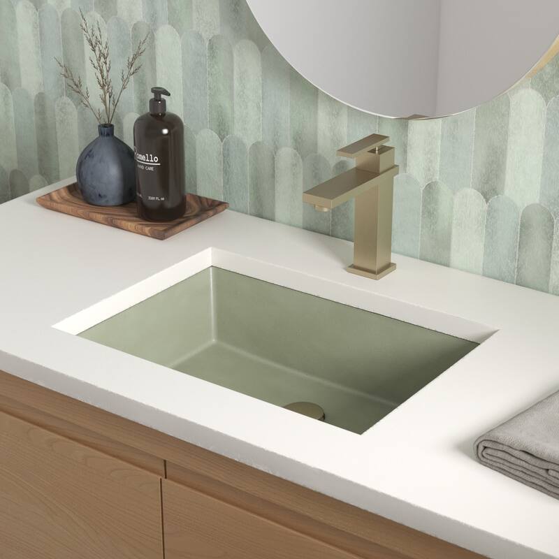 Anacapa 21" NativeStone Concrete Undermount Rectangular Bathroom Sink