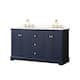 Option Dark Blue / White Quartz Top / Brushed Gold