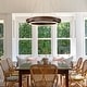 preview thumbnail 9 of 26, Modern 24" Walnut LED Wood Chandelier Ring Chandelier for Living Room Foyer
