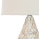 preview thumbnail 10 of 8, SAFAVIEH Lighting 21-inch Mother of Pearl Table Lamp (Set of 2) - 12"x12"x20.5"