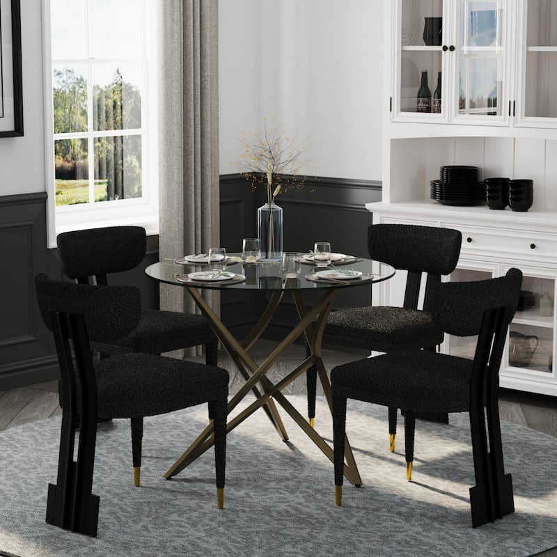 36 inch Clear Glass Round Dining Table