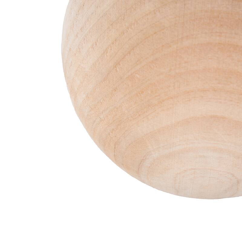Light Brown Wood Handmade Decorative Orbs & Vase Filler with Varying Sizes (Set of 3)