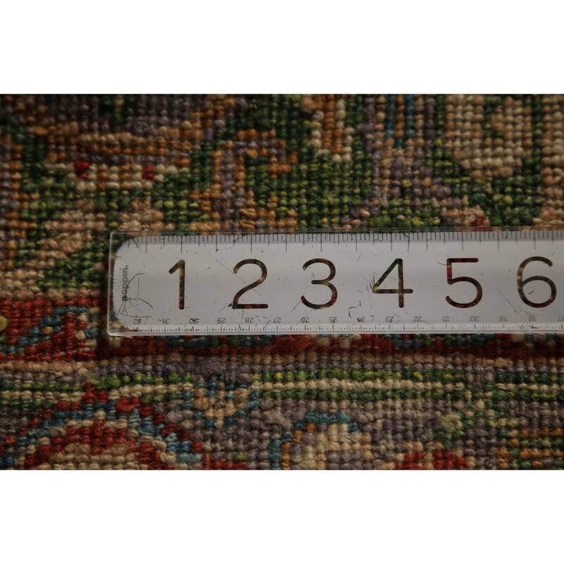 Vegetable Dye Heriz Serapi Oriental Rug Hand-Knotted Grey Wool Carpet - 3'0"x 4'9"