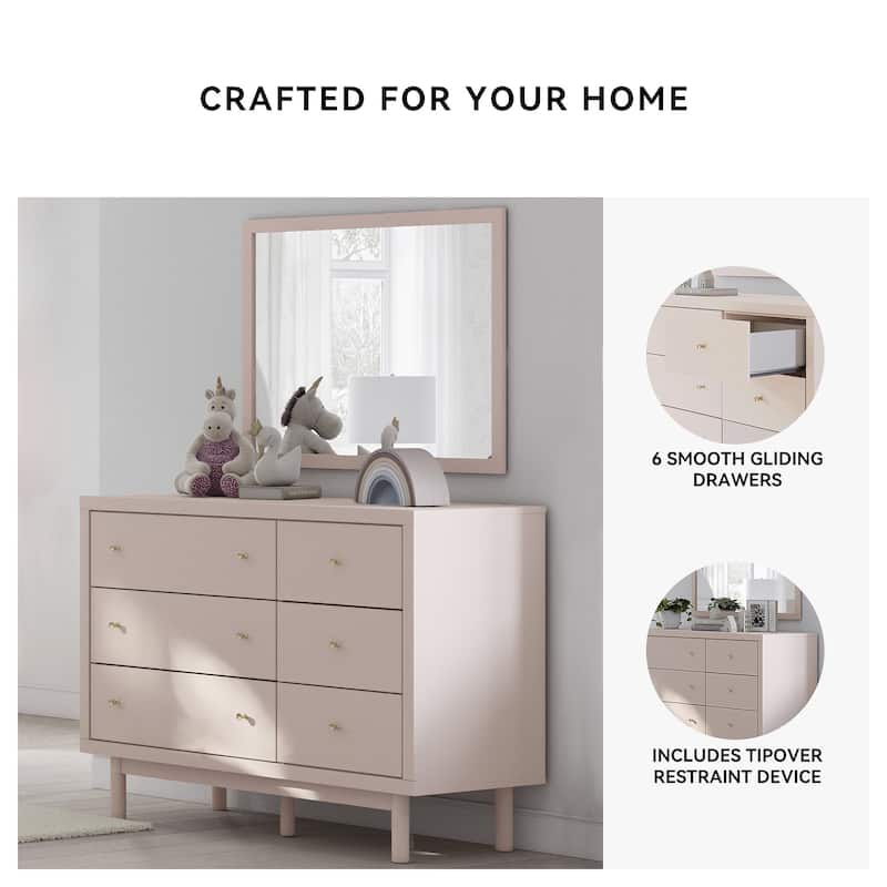 Signature Design by Ashley Wistenpine Beige Dresser and Mirror