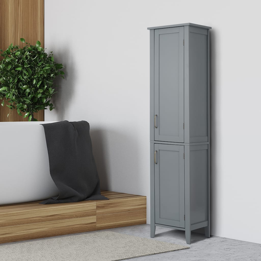 Teamson Home Mercer Wooden Freestanding Linen Tower