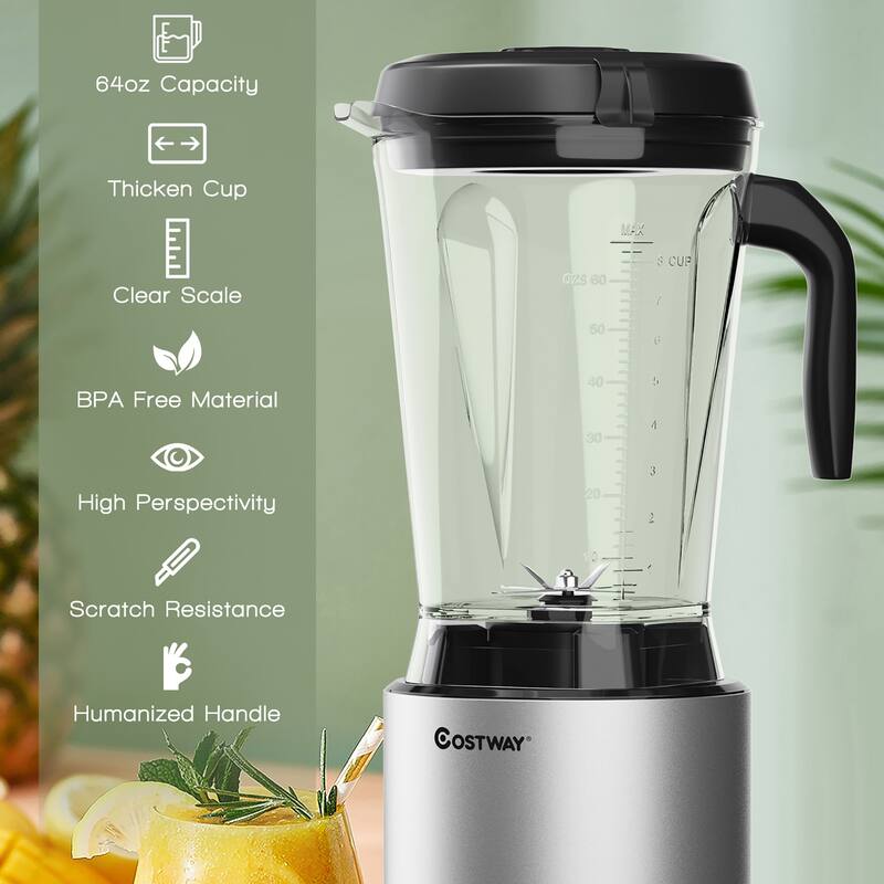 Costway 1500W Countertop Blender Smoothie Maker High Power Blender w/ - See details