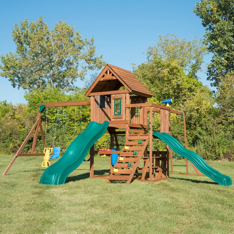 Swing-N-Slide Super Knightsbridge Wood Outdoor Swing Set