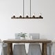 preview thumbnail 4 of 12, The Gray Barn Farmhouse 5-Light Wood Linear Chandelier Glass Island Lights - L42.9"xW4.7"xH7.5"