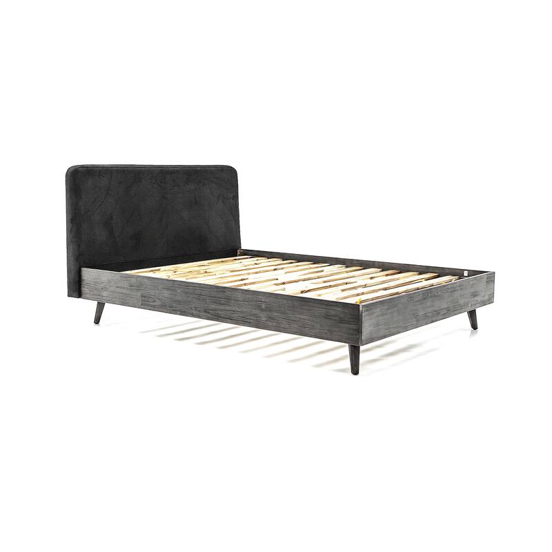 Mohave Mid Century Tundra Grey Acacia Platform Bed