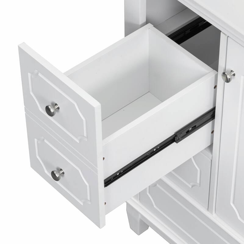 30" Freestanding Bathroom Vanity with Ceramic Sink
