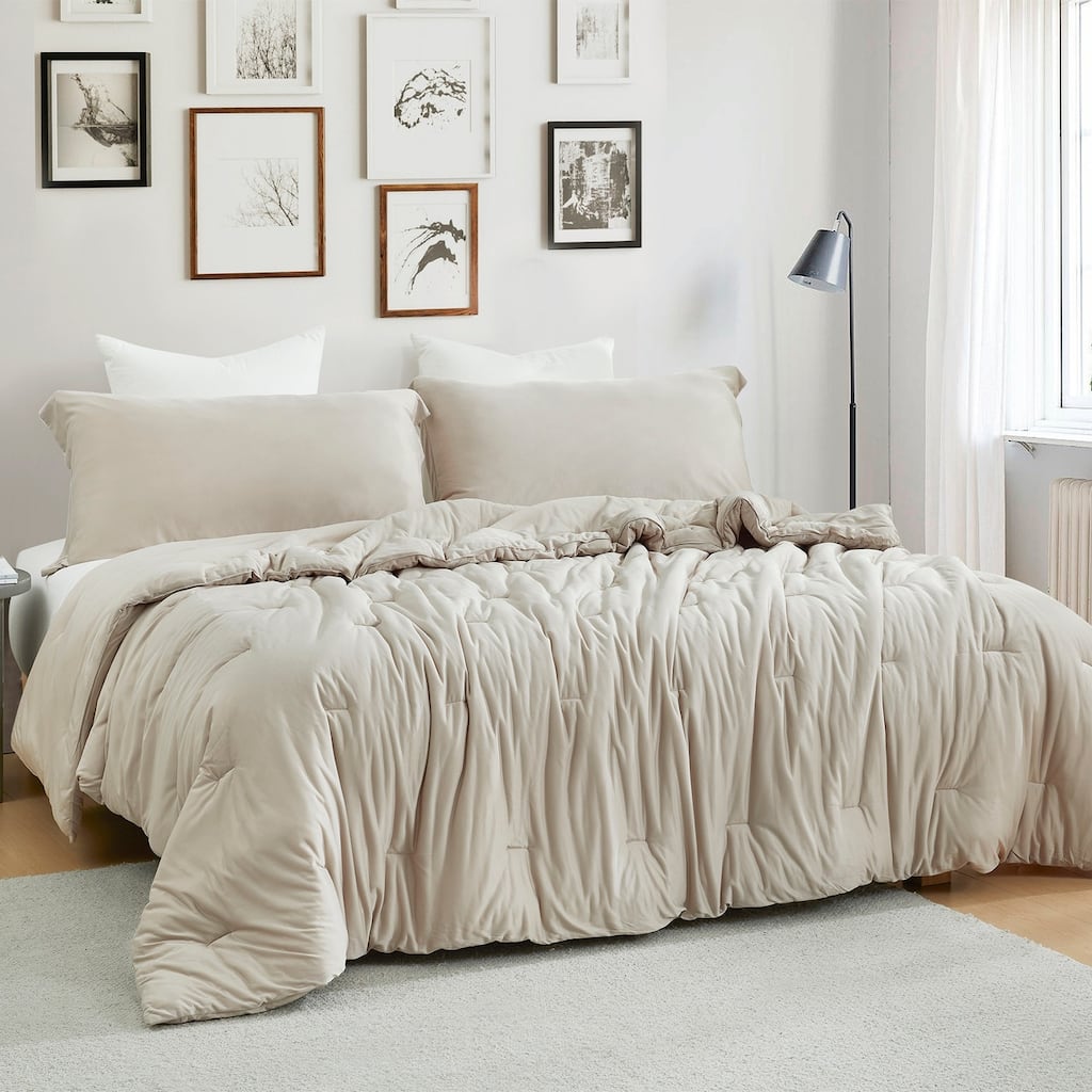 Cool as the Other Side of the Pillow - Coma Inducer® Oversized Comforter Set - Simply Taupe