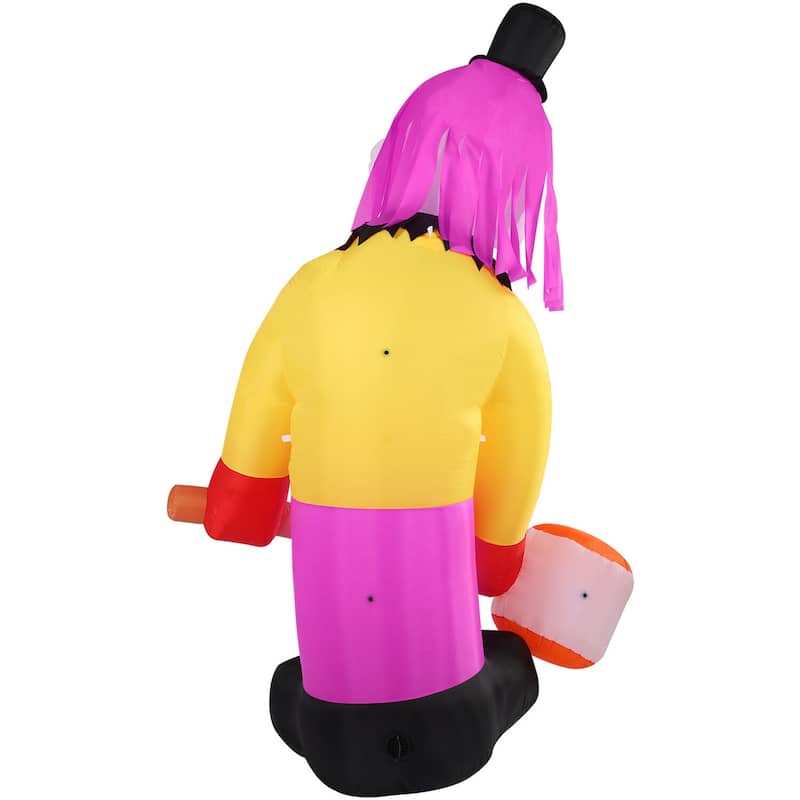 Haunted Hill Farm 8-Ft. Tall Pre-lit Inflatable Clown